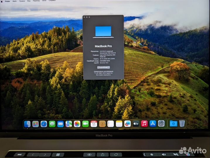 MacBook Pro Touch/2019 Core I9-9880HK 16/512gb