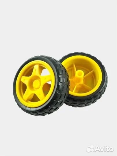 Пластиковое колесо с резиновой шиной для TT Мотора