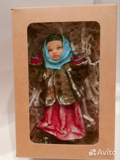 Ватные елочные игрушки, ручная работа