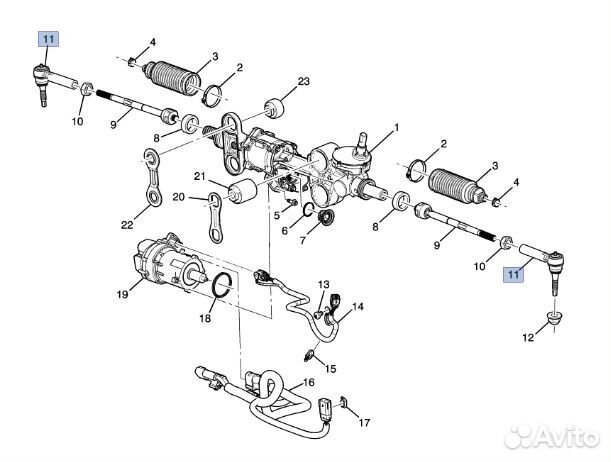 Наконечник рулевой Кадиллак Эскалэйд 15-19 2286891