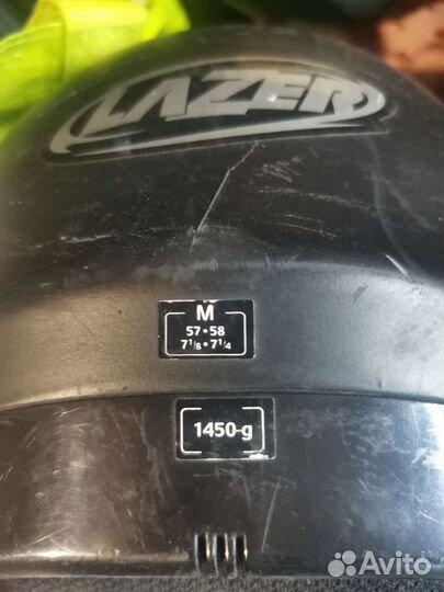 Мотошлем laser размер xl и m матовые черные