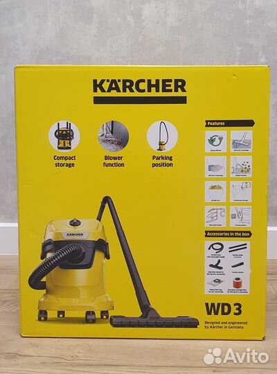 Пылесос Karcher WD 3 Новый