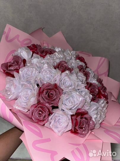 Букет из атласных лент