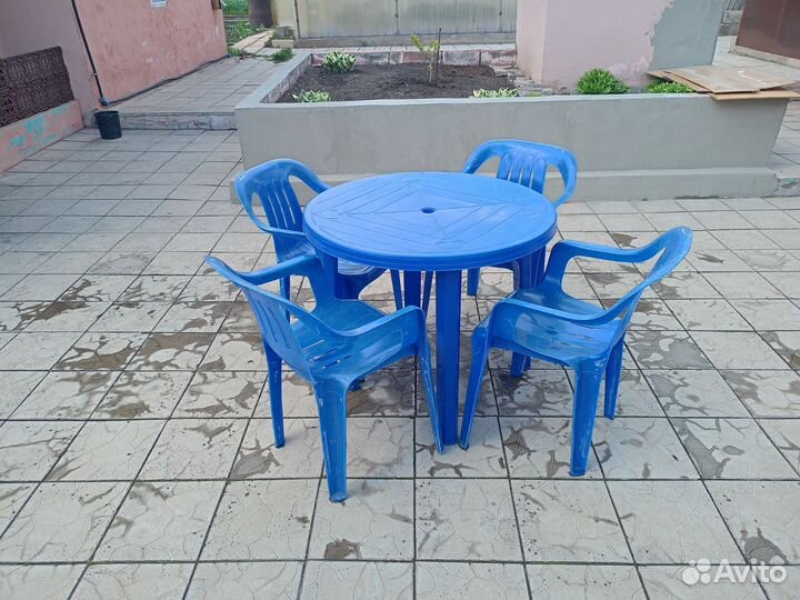 Пластиковые столы стулья