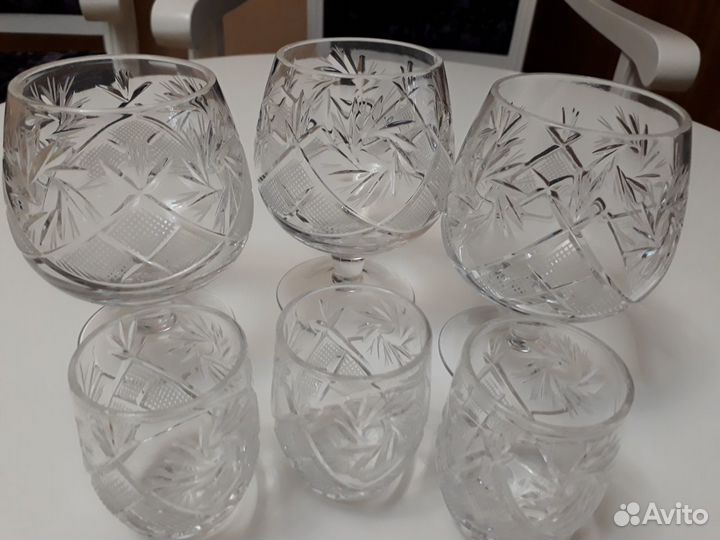 Хрустальные фужеры стеклозавода 