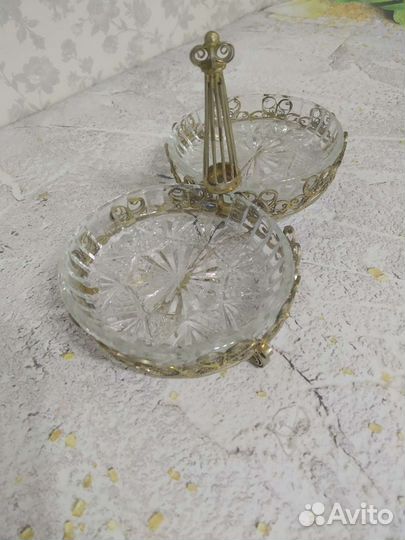 Хрустальная икорница. Ключница