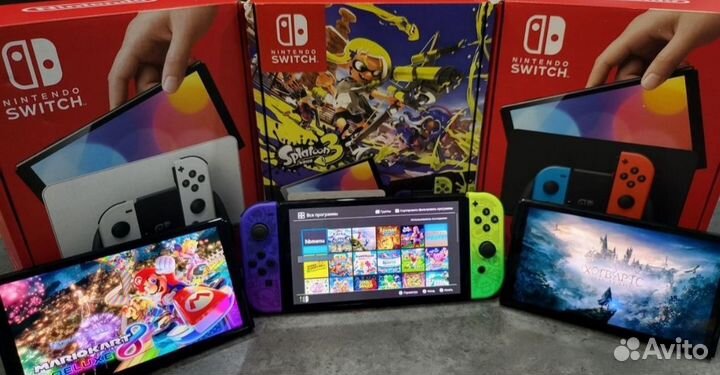 Все Nintendo switch oled прошитые новые + 512