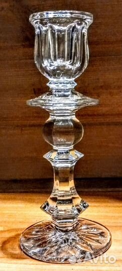Подсвечник из толстого хрусталя, советский