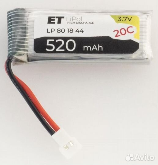 Аккумулятор ET LP801844-20CM 3.7В, 520мАч, Li-Pol