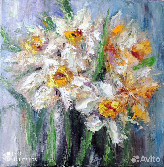 Картина маслом на холсте цветы