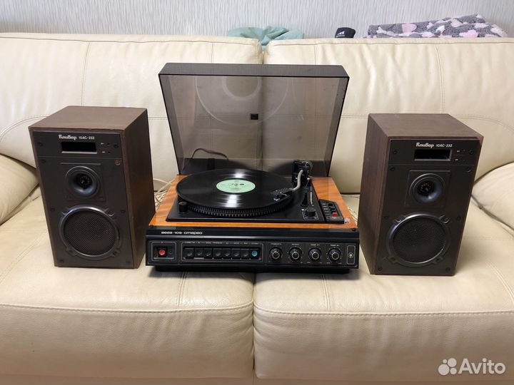 Проигрыватель винила Вега-108 и Кливер 10ас-232