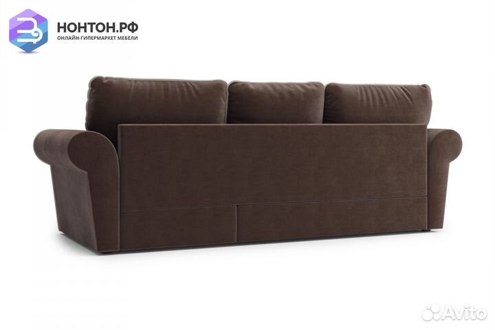 Диван угловой дельфин Прованс коричневый