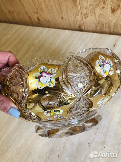 Ваза для фруктов богемия