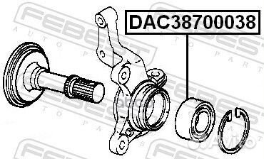 Подшипник ступицы DAC38700038 DAC38700038 Febest