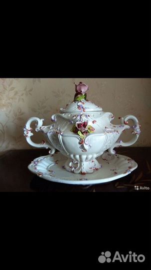 Старинная Большая керамическая ваза