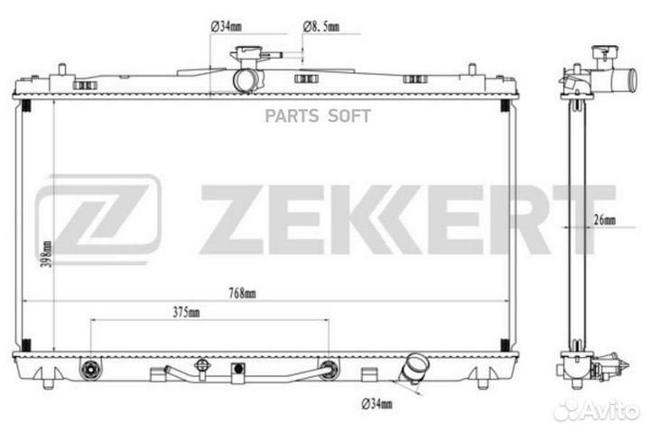 Радиатор охлаждения Тойота Камри (V50) 11