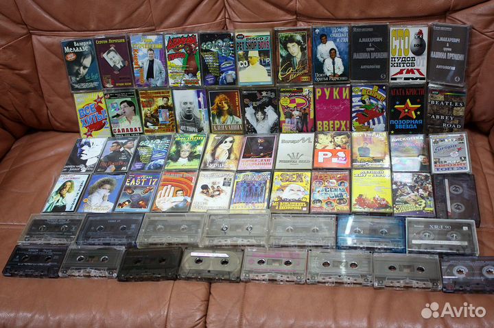 Аудиокассеты. 59 штук. Россия. 90-е