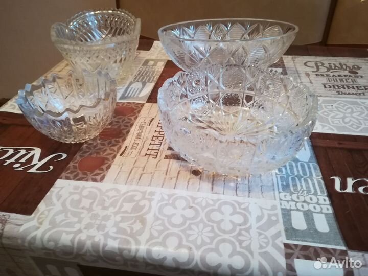 Салатницы из хрусталя