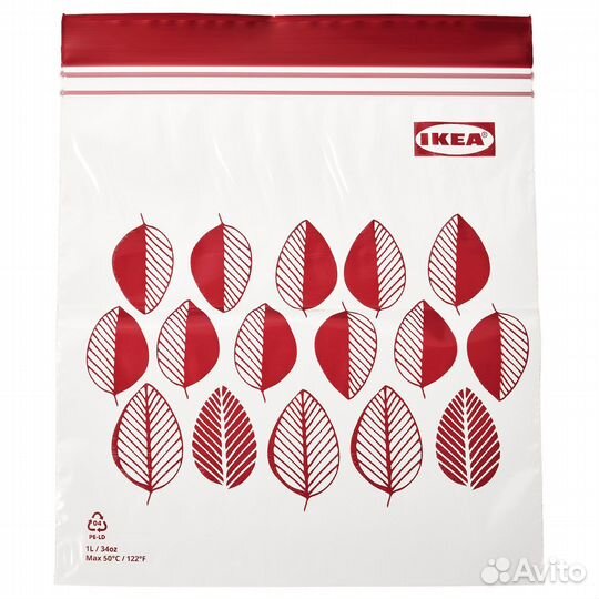 Пакеты IKEA истад красные листья