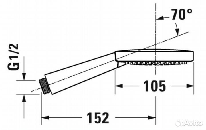 Лейка для душа Duravit Air 105 1jet