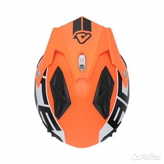 Acerbis Jet Aria 2206 Graphic Мотошлем Orange Black Оранжевый