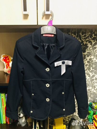 Пиджак школьный на девочку 122см