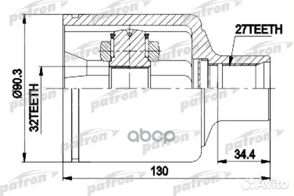 ШРУС внутр к-кт 27x39.5x32 chrysler: concord