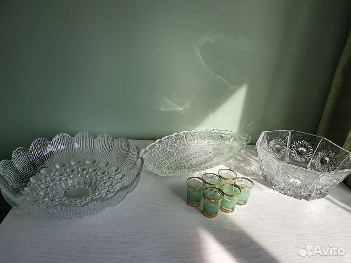 Вазы хрусталь,рюмки винтаж