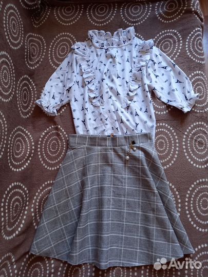 Блузка и юбка 152 см для девочки