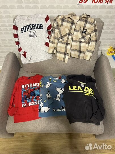 Лонгсливы толстовки джинсы рубашка 104-110