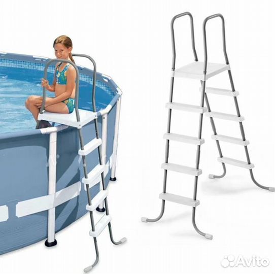 Лестница для бассейна до 133 см с площадкой