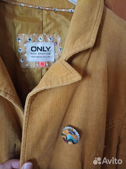 Пиджак вельветовый горчичный