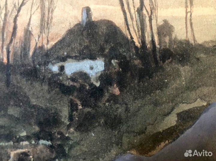 Академик В.И. Зарубин, акварель ориги