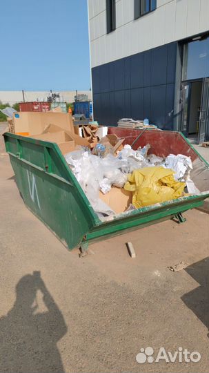 Вывоз строительного мусора контейнером 8м