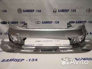 Бампер передний volkswagen polo Серебристый