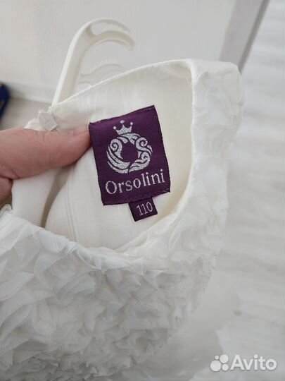 Платье белое нарядное для девочки 110 размер