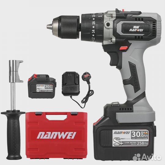 Шуруповерт Ледобур Nanwei 200Nm +Кейс + Тонар 130R