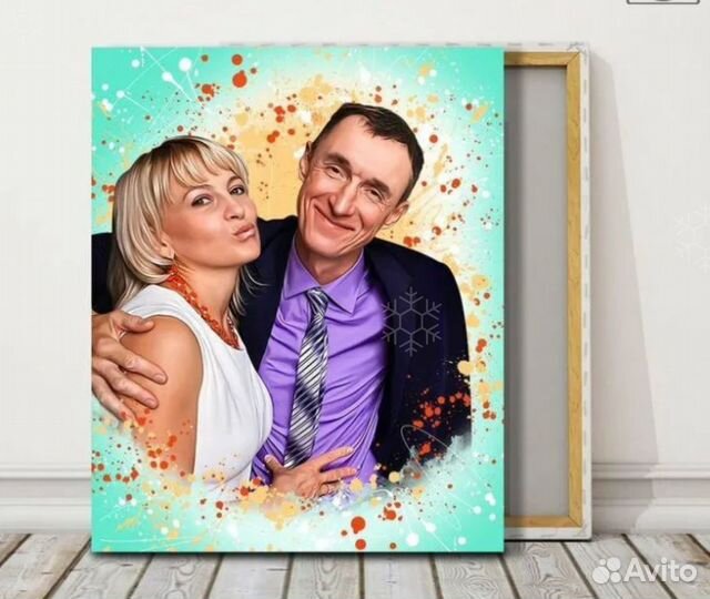 Портрет на холсте по фото (разные размеры)