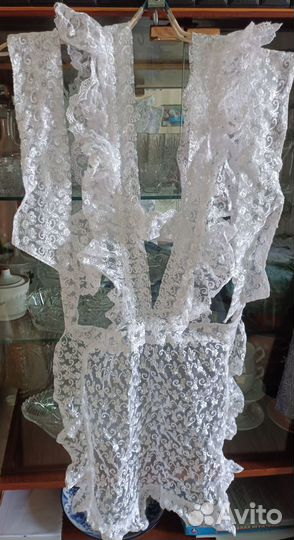 Белый школьный фартук. Манжеты в подарок