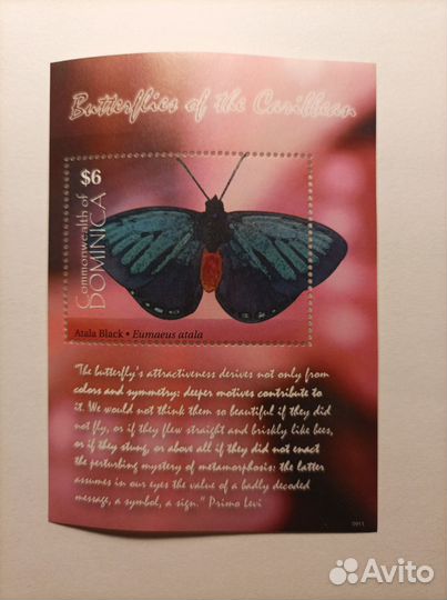 Почтовые марки бабочки