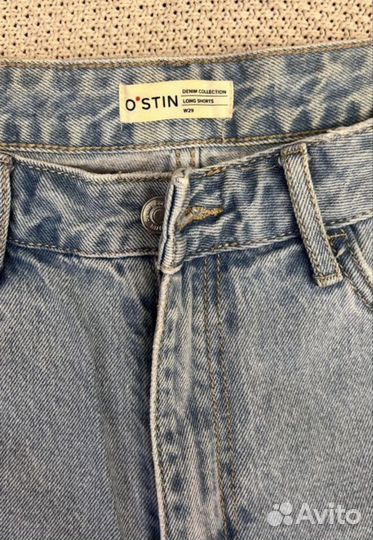 Джинсовые шорты бермуды