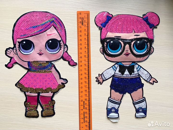 Термоаппликация LOL паетки