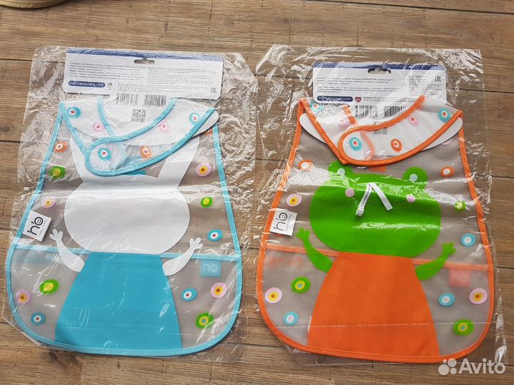 Нагрудник для кормления непромокаемый из пвх 1 шт