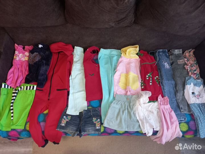 Большой пакет вещей на девочку 116-122р