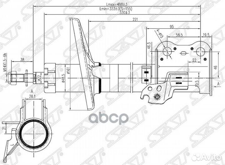 Стойка передняя toyota carina/caldina/corona 92-02