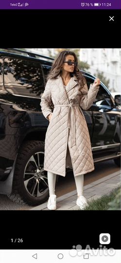 Плащ женский новый стеганый