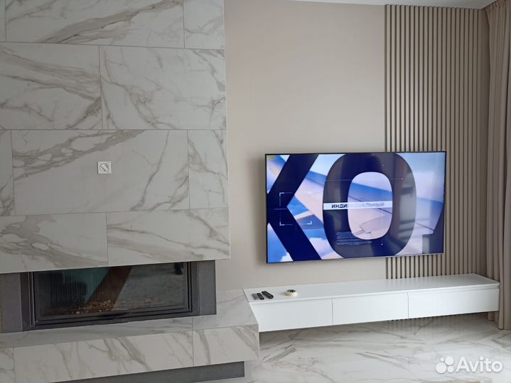 Установка телевизора на стену. Настройка тв