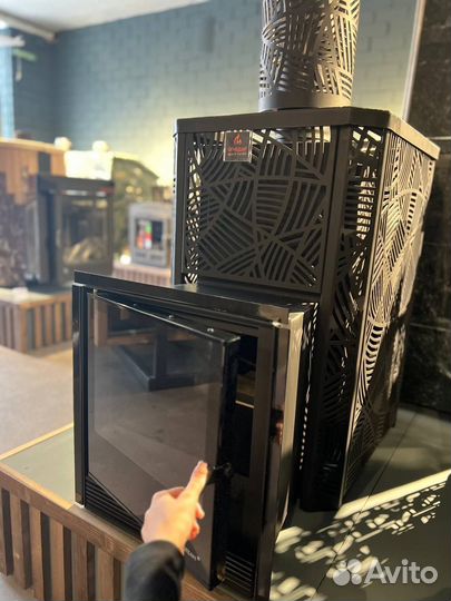 Пeчь гaзo-дpовяная