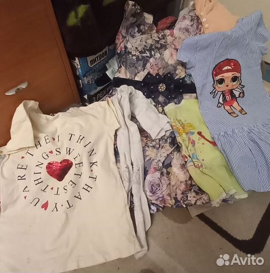 Детские вещи пакетом на девочку 128, 134 раз