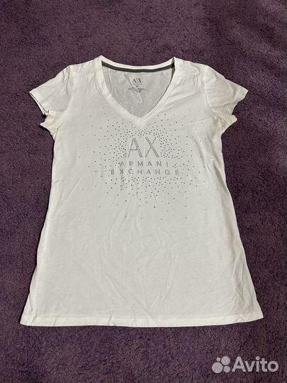 Футболка со стразами Armani Exchange